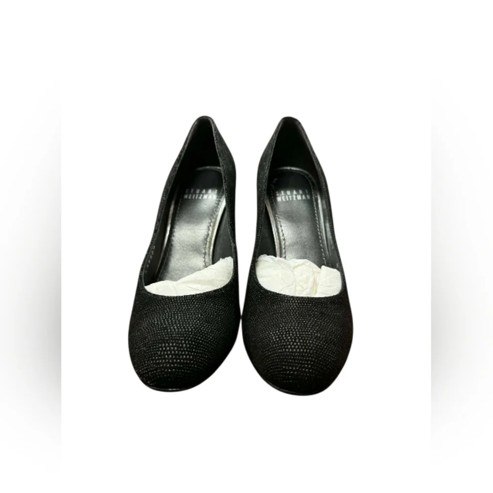 Stuart Weitzman NWT Black Textured High Heels Size 5M - Picture 5 of 9